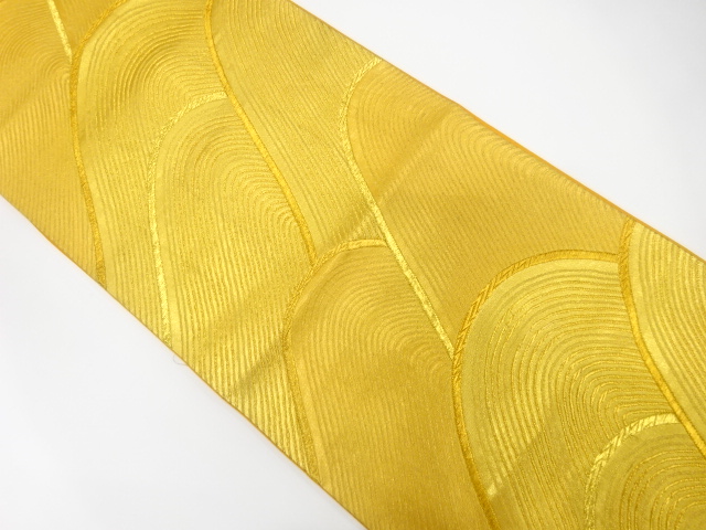 JAPANESE KIMONO / ANTIQUE FUKURO OBI / SILK / WOVEN ABSTRACT SEIGAIHA